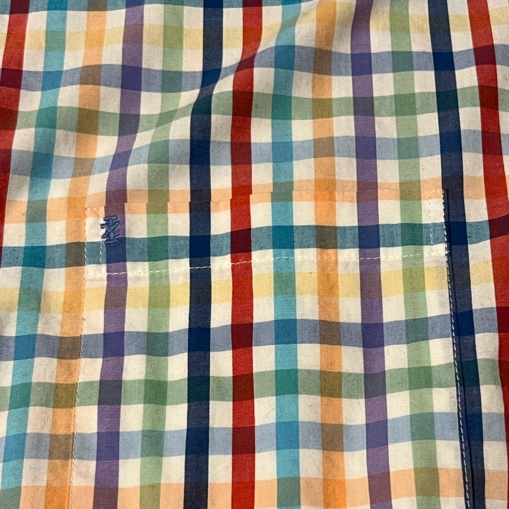 IZOD men’s size XXL long sleeve plaid button down 100% cotton shirt - Picture 9 of 9
